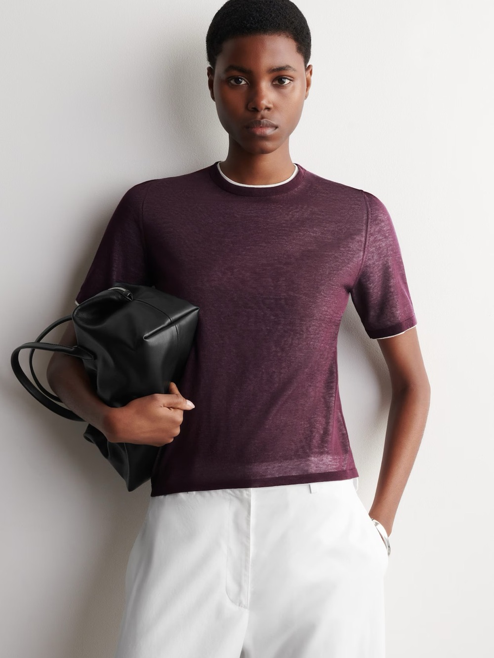 NWT (size small) COS LAYERED KNITTED T-SHIRT